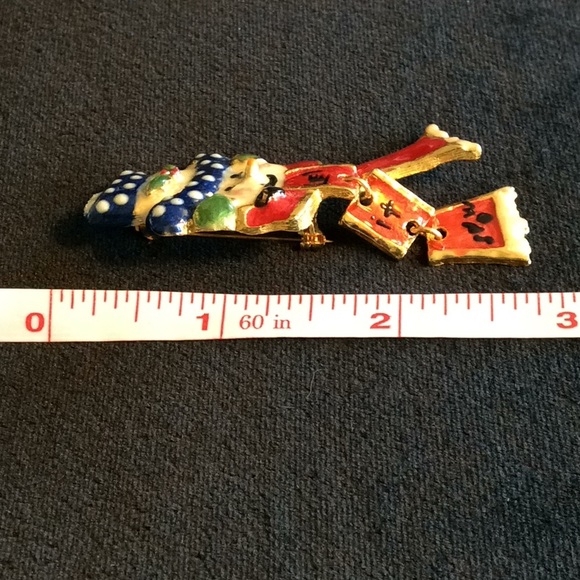 Vintage NWOT Christmas Snowman Trembler Brooch - Picture 2 of 4